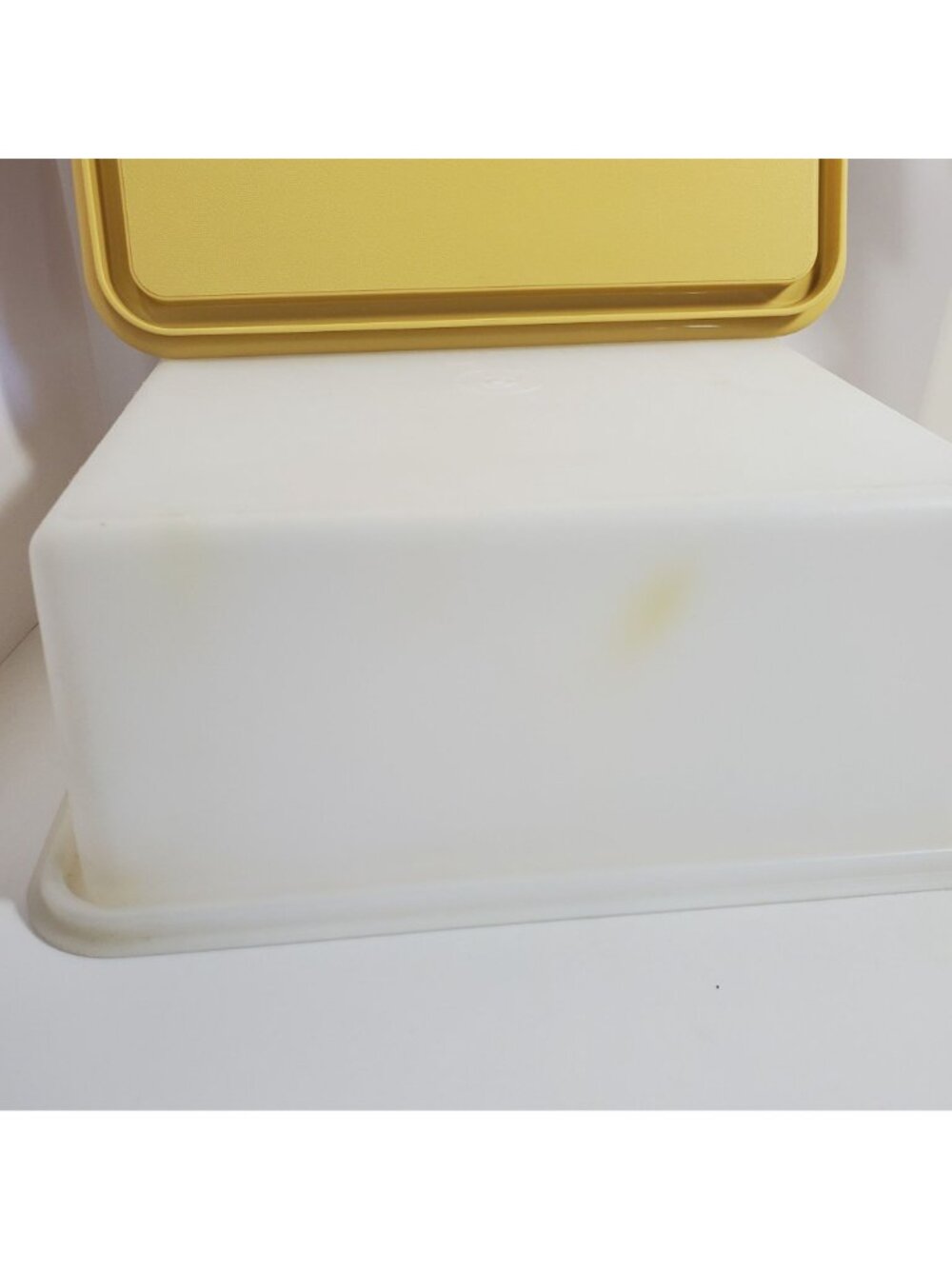 Vintage Tupperware Cake Takers Handles Lot Round Square MCM Harvest Sheer - Picture 4 of 16